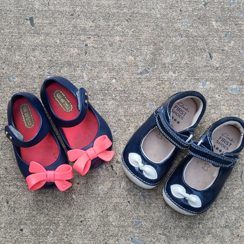 Clarks and Mini Melissa Shoes (2 pairs)